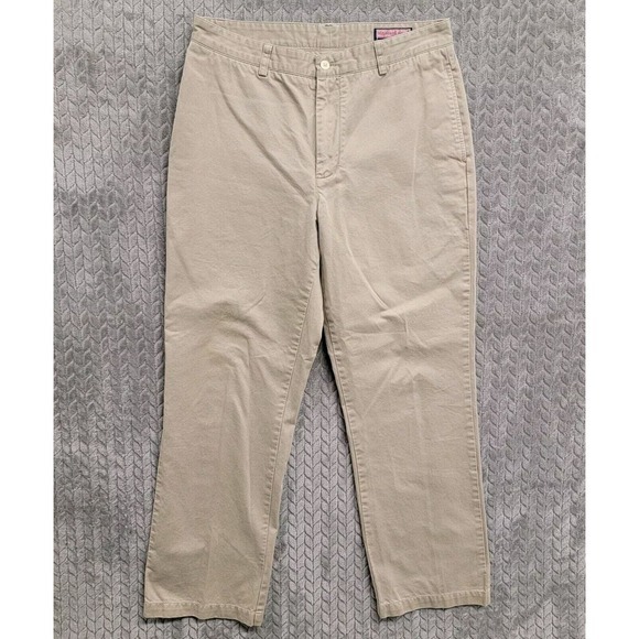 Vineyard Vines Khaki Club Pants Chino Beige Flat Front Men's Size 34x32‎ - Picture 1 of 9